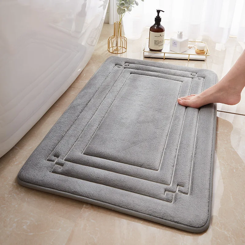 
Bathroom memory cotton absorbent floor mat household toilet non-slip mat quick-dry mat bathroom toilet door mat 