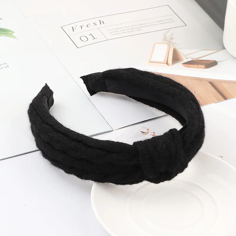 Заколка для волос в Корейском стиле, милая универсальная Нескользящая заколка в полоску с широким покрытием и бантом, аксессуар для волос принцессы