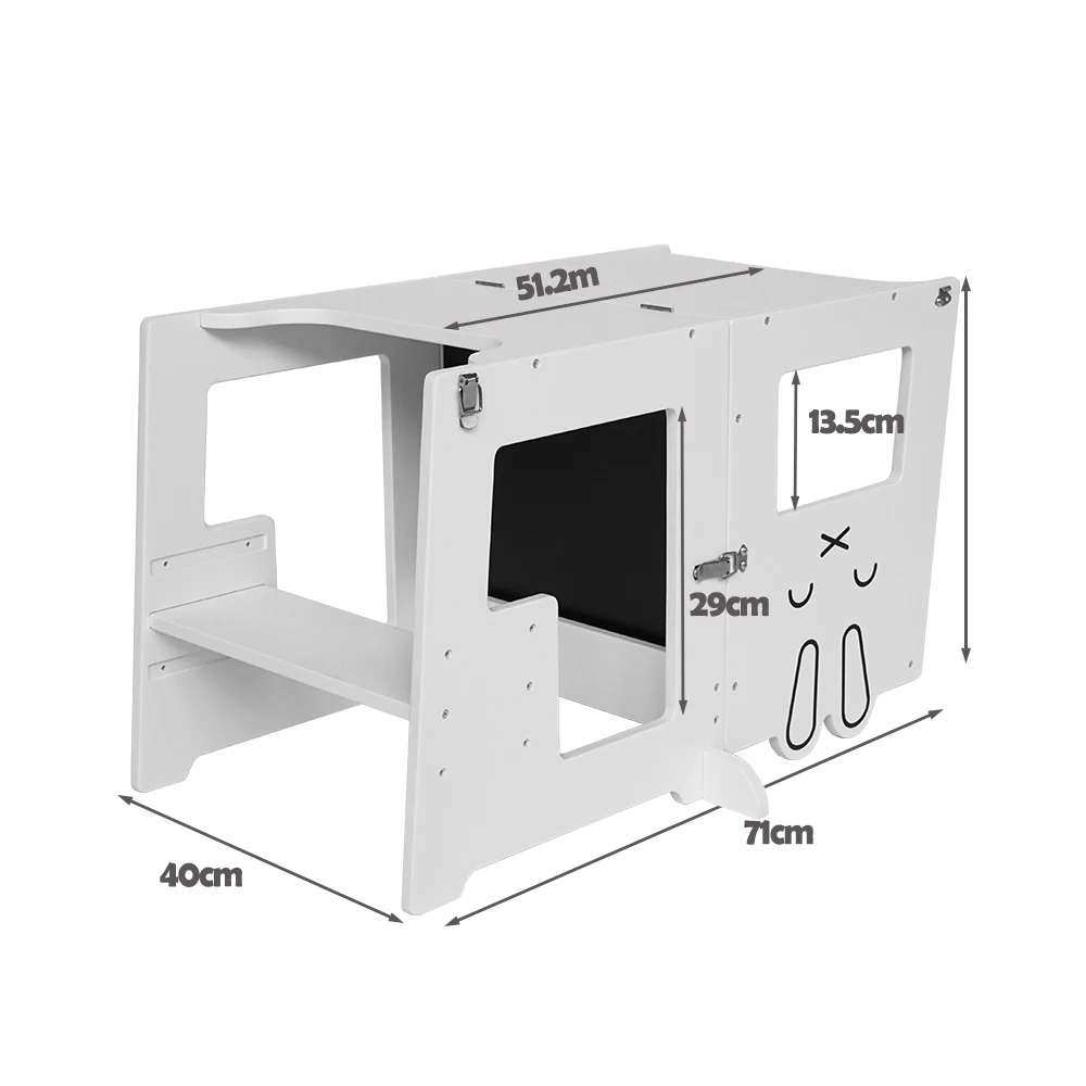 high quality wooden white children learning tower adjustable height kids kitchen helper stool