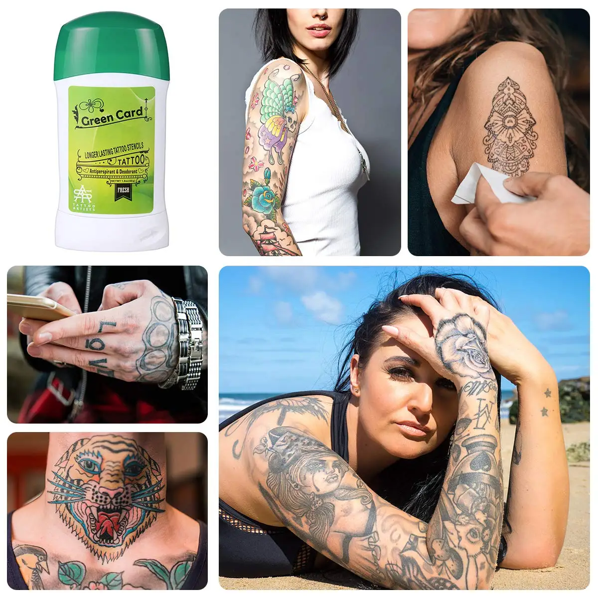 Temporary Tattoo Supplies Accessories Clean Dry Protection Antiperspirant Deodorant Tattoo Transfer Stick