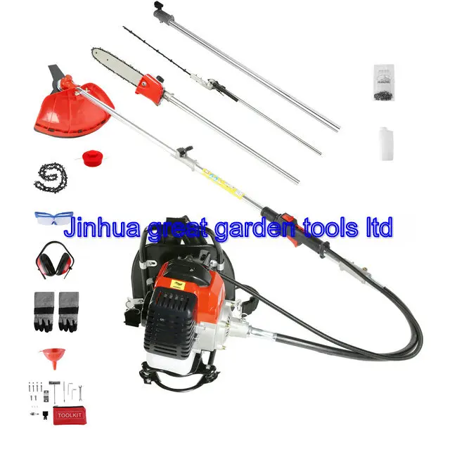 52cc petrol brushcutter 4in1 gardening multi tool set brush cutter hedge trimmer durable grasss machine