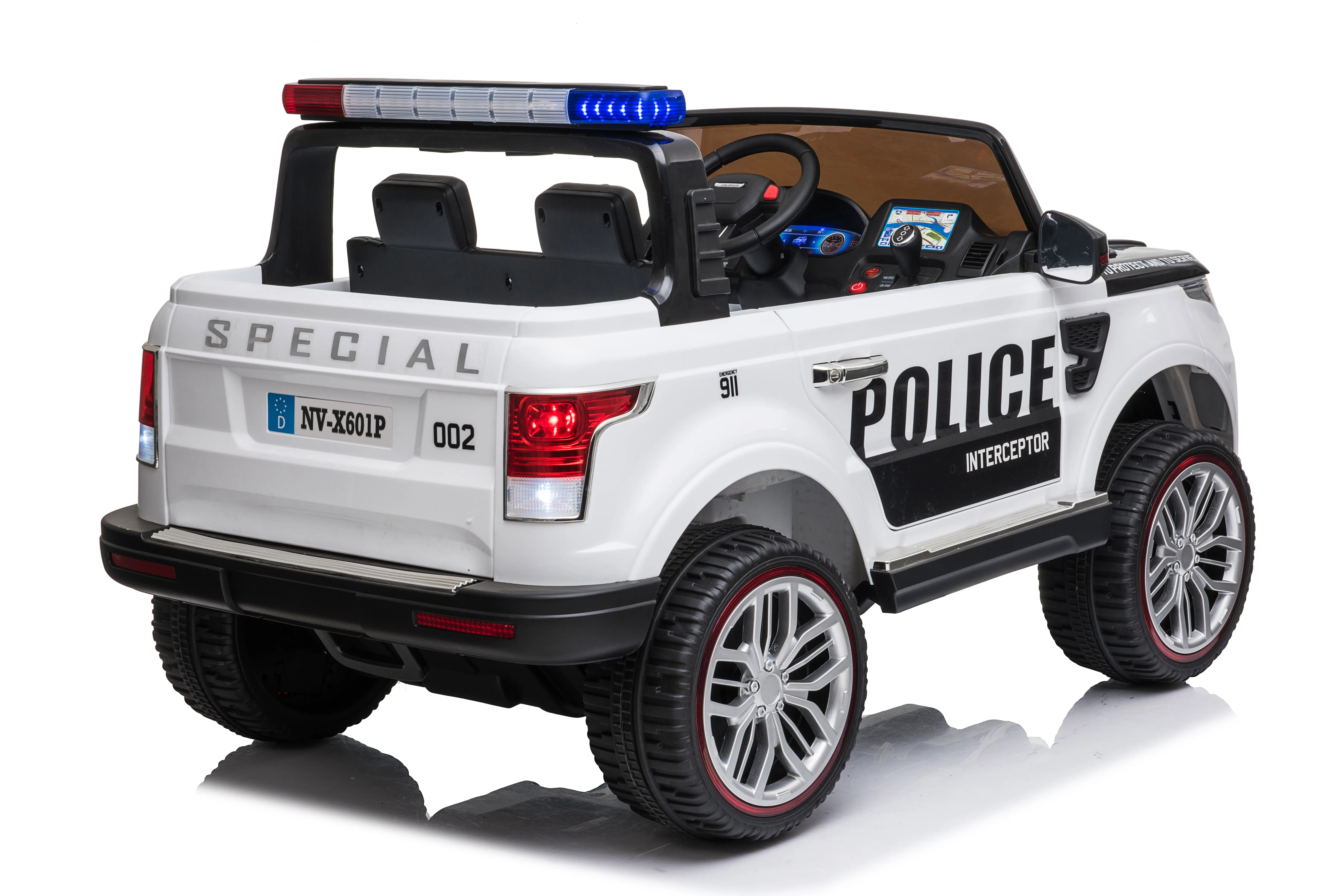 Children Two-Seater Police Car Emulation Ride On Car