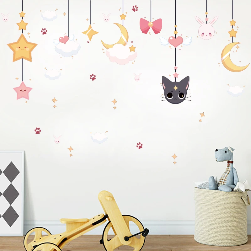 Chromatic droplight art wall sticker for kids decoration home children room living room bedroom wall murals for girl decals