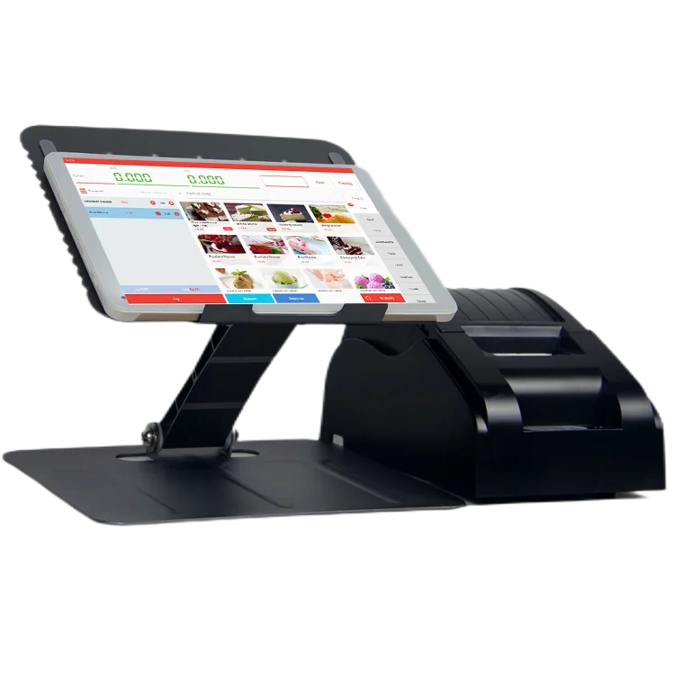 Smart Tablet POS system software for small shops using dine-in solution with 58mm thermal printer and cash drawer