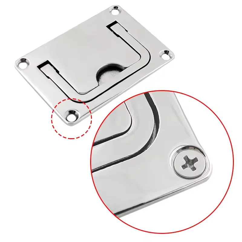 316 Stainless steel hatch handle Flush pull ring handle Hidden recessed pull handle Marine pull boat deck