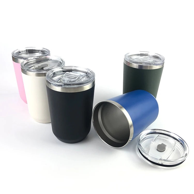 Langjun 12oz stainless steel double wall insulated coffer tumbler with lid mug