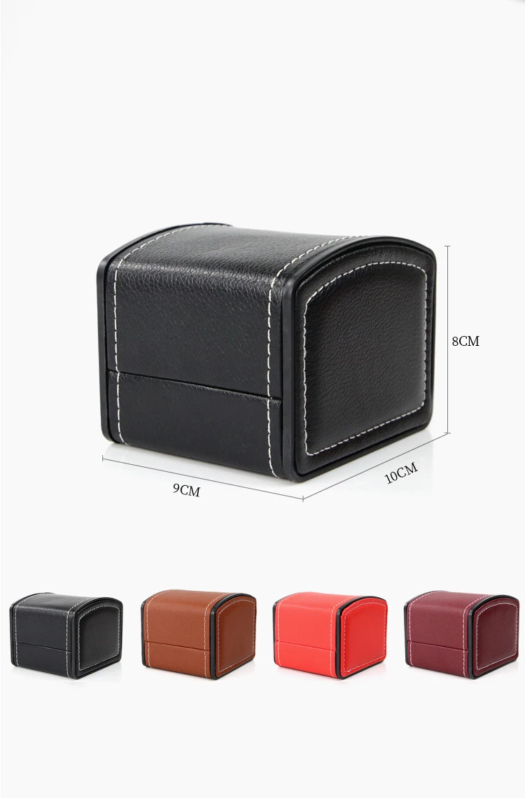 Custom Logo Gift Display Oem Packaging Storage Luxury Black Rigid Cardboard Paper Watch Box Cases -