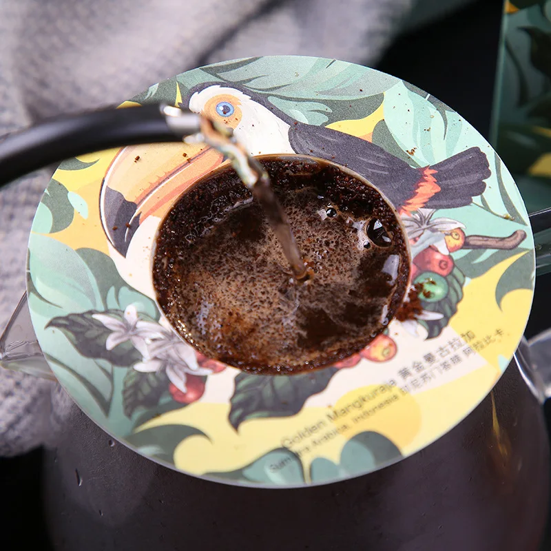 Disposable organic round cotton mesh drip bag coffee filter ecofriendly cold brew nespresso coffee tea filter