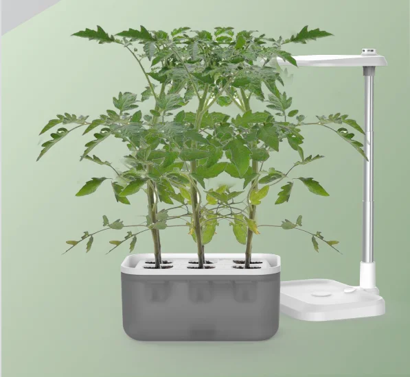 Indoor Hydroponics Growing Systems Specific Spectra LED Grow Light Bamboo Frame 16pods Hidroponic System For Home