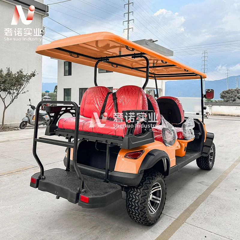 Factory Cheap lifted Mini 4+2 Seat Sightseeing Bus Club Cart gasoline Golf Buggy Hunting Cart