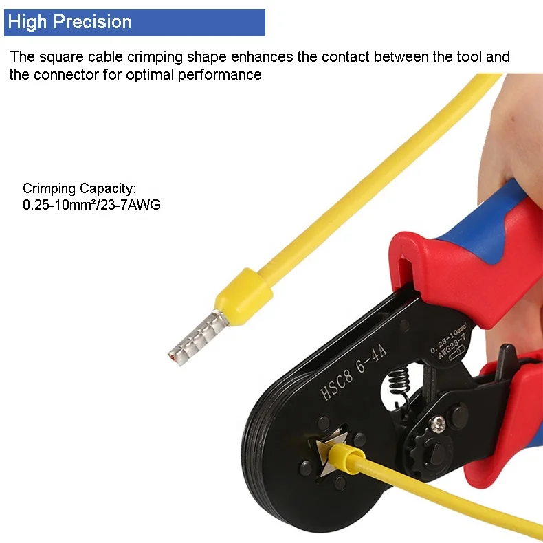 HSC8 6-4A  ratchet wire crimper wire crimp tool  terminal crimping tool kit hand ferrule crimping pliers wire crimping tool set