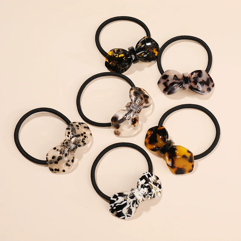 Mi Dairy sweet korean transparent ombre small butterfly exqusites acetate hair band for women girls ponytail 222340