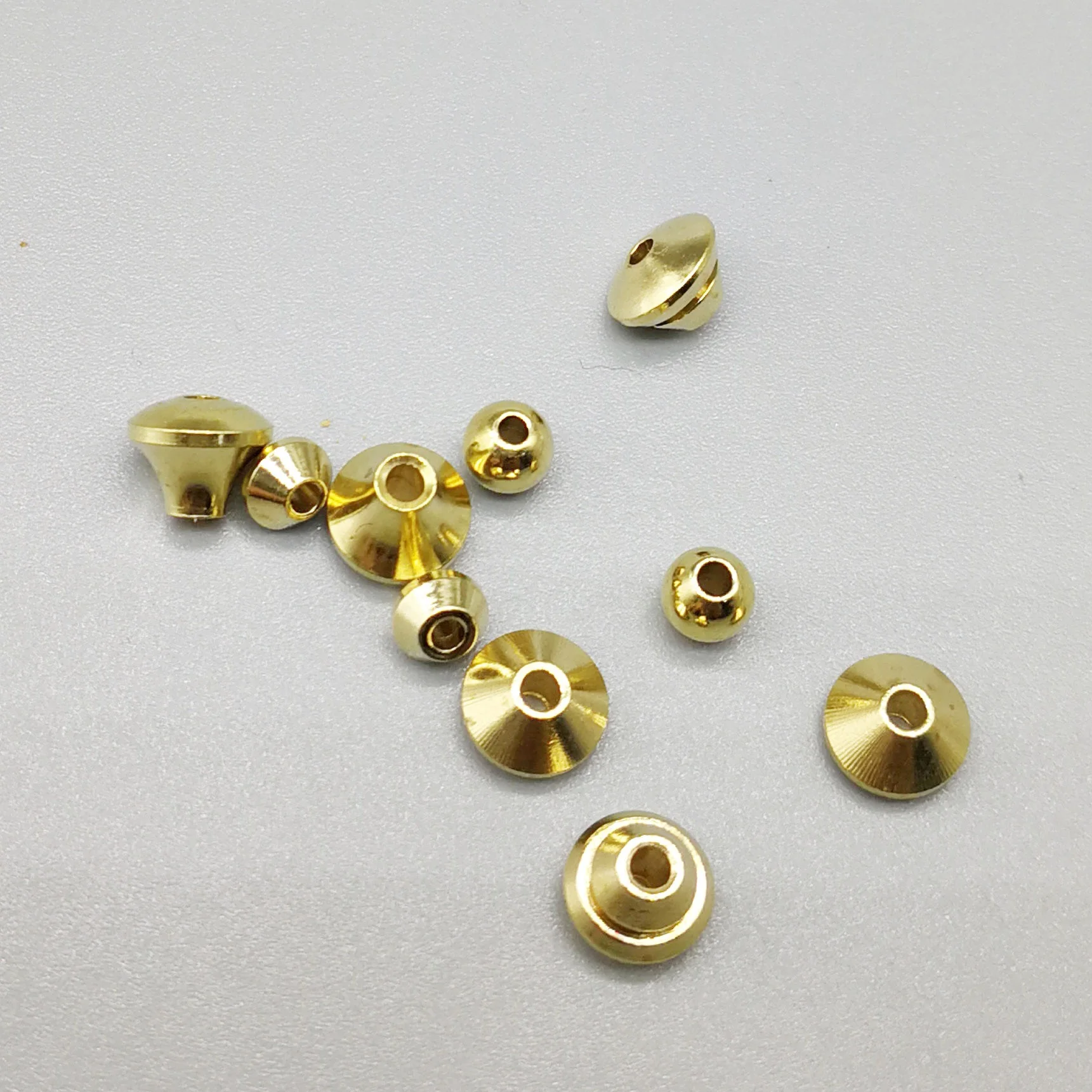 Custom  5mm/6mm/7mm/6.5mm/7mm Fishing Brass Metal Bead, Brass Beads Fly Tying