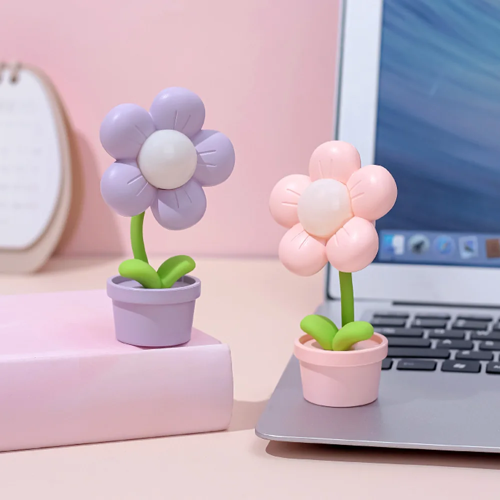 Factory New Desktop Mini Cute Ornament Night Light Table Lamp Flowers Lights For Home
