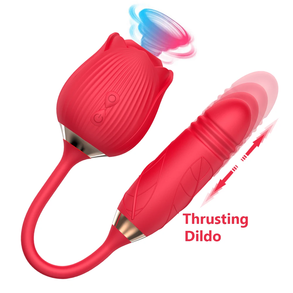 Wholesale Rose Vibrator for Women Nipple Clitoral Sucking Sex Toys Manufactured at Cheap Price