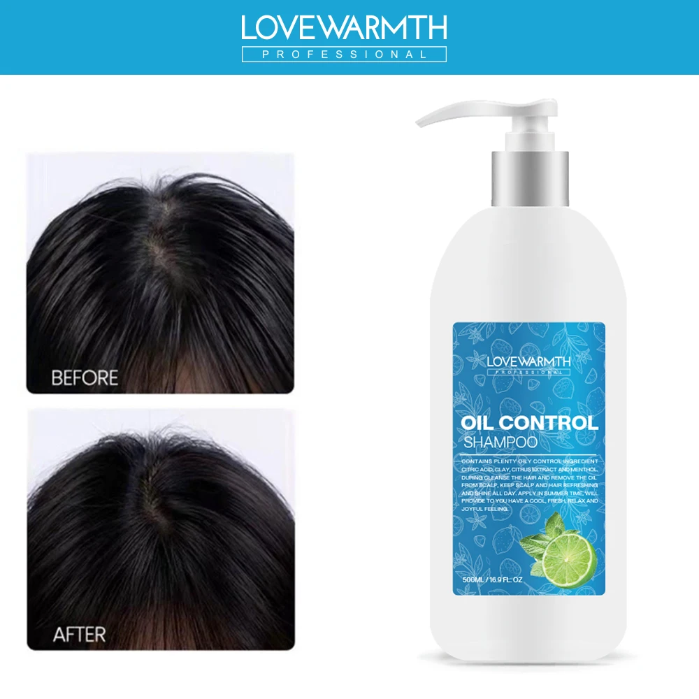 OEM ODM Plant Extract Mint Lemon Refreshing Natural Oil Control Shampoo for Women