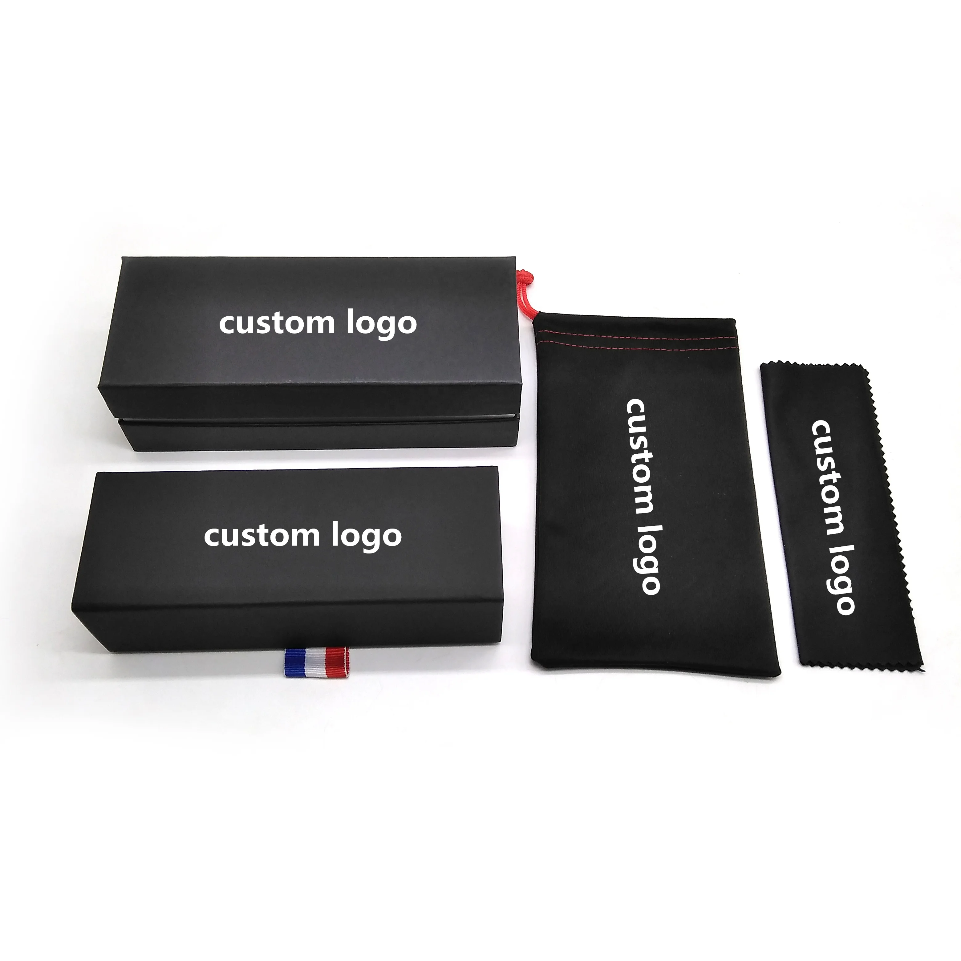 handmade luxury sunglasses case custom logo eyewear case set black sun glasses box