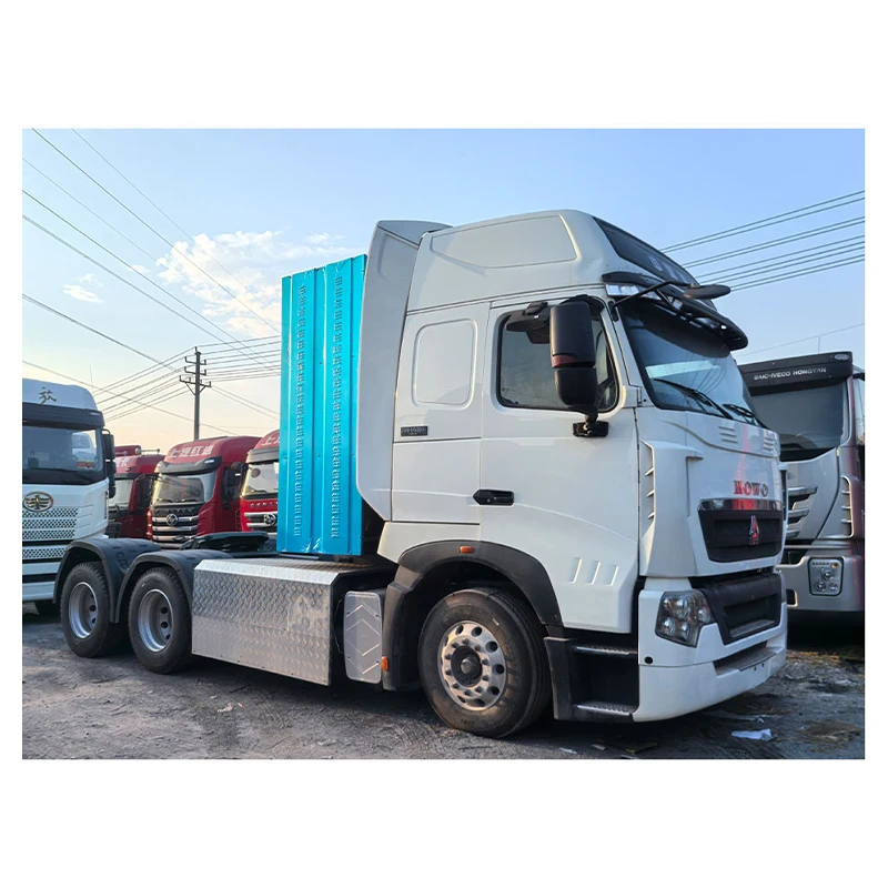 Популярный Подержанный тягач 6x4 прицеп двигатель Weichai 450 л.с. быстрая коробка передач Euro 5 6 600L пневматическая подвеска LHD доступная продажа