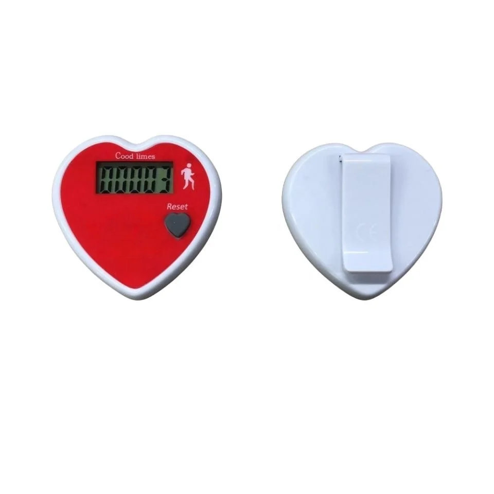 Настраиваемый Простой в форме сердца Портативный однофункциональный рекламный шагомер
