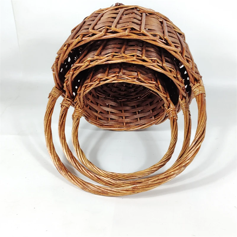Multifunctional  100% Eco-friendly Wicker Basket  For Kitchen Room , Living Room Collection