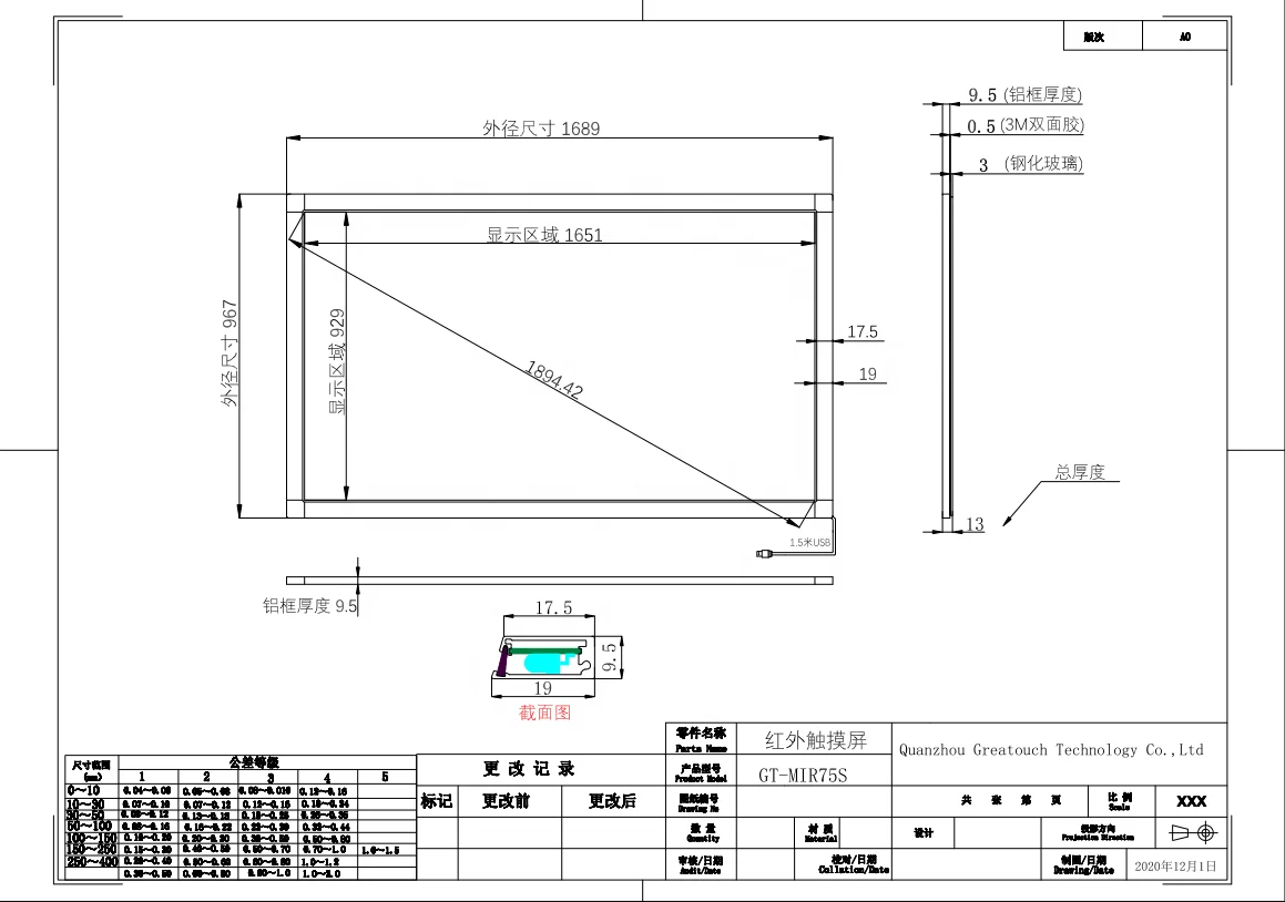 Greatouch 32 points 75 Inch Infrared Multi Touch Screen Overlay Kit Ir Touch Frame For Kiosk Touch Monitor Smart Tv
