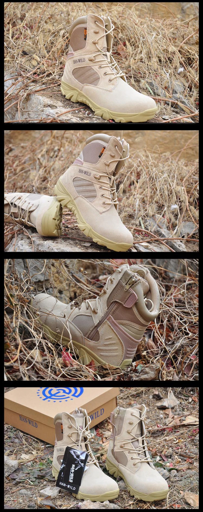  HAN WILD army military assault hunting boots with best