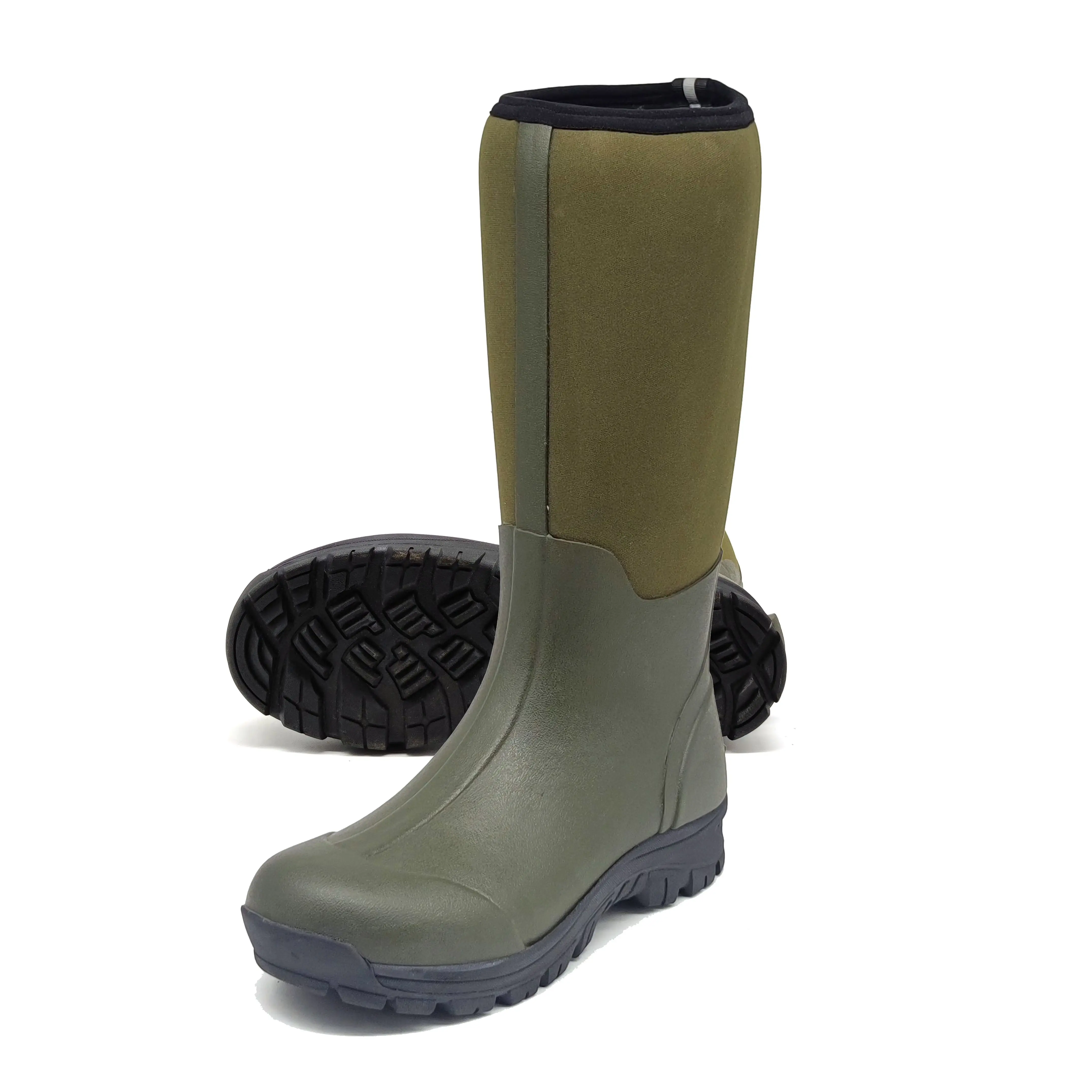 
solid color 5mm neoprene waterproof wellington rubber light weight hunting boots wading boots 