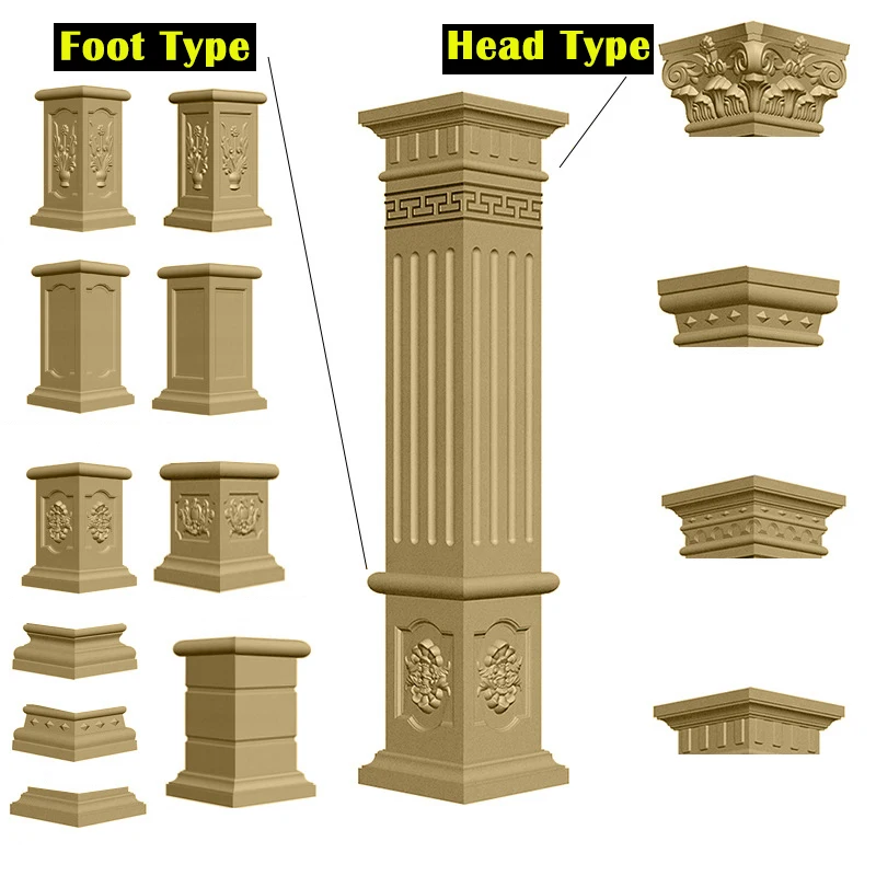 TONGYUAN showroom adjustable plastic concrete column pillar mold manufacturer
