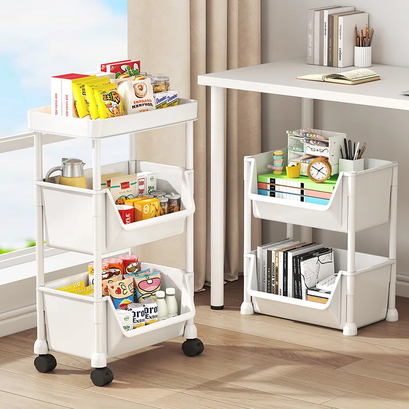 storage rack multi-layer plastic storage rack kitchen clutter container car