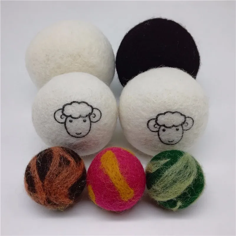 Wholesale 7cm Handmade Laundry Wool Dryer Balls Natural Fabric Laundry Washing Balls for Drying Clothes Faster
