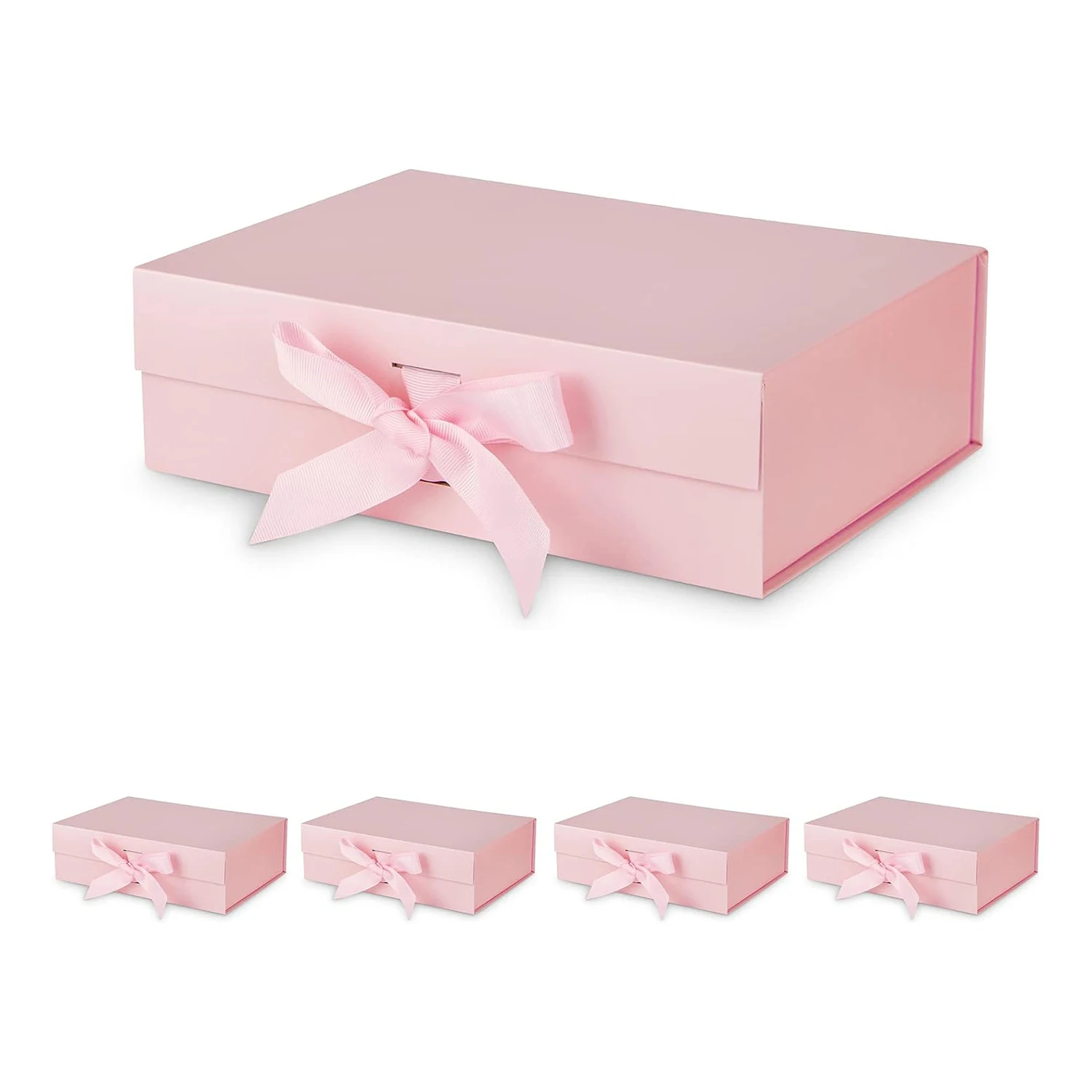 Magnetic Foldable Wedding Luxury Jewelry Chocolate Apparel Packaging Candle Christmas Gift Box with Ribbon