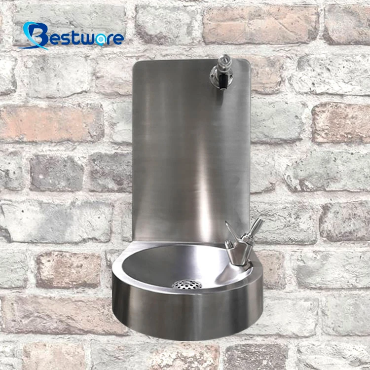 Public Water Drinking Station Bottle Filler Wall Mounted Self Closing Sink Faucet Tap For School