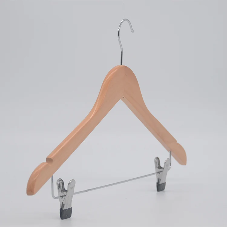 
China manufacturer customized luxury large natural solid hotel wood wooden coat hangers 