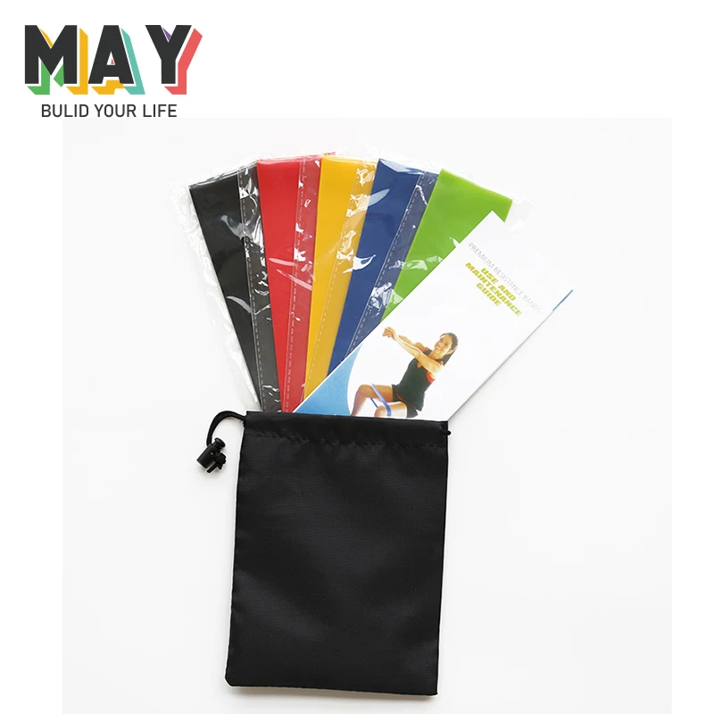 factory wholesale yoga belt exercise fitness Latex Band Logo Resistance Bands