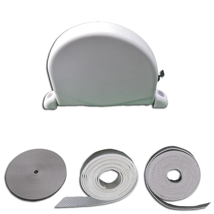 Rolling shutter door and window accessories,roller shutter box,14mm x 5m half round white strap coiler.