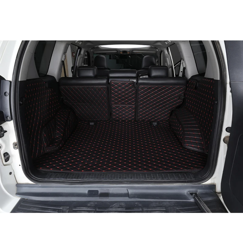 Interior accessories PVC 5D 3D leather foot pad waterproof Full Coverage car boot liner carpet trunk mat for Toyota SUV