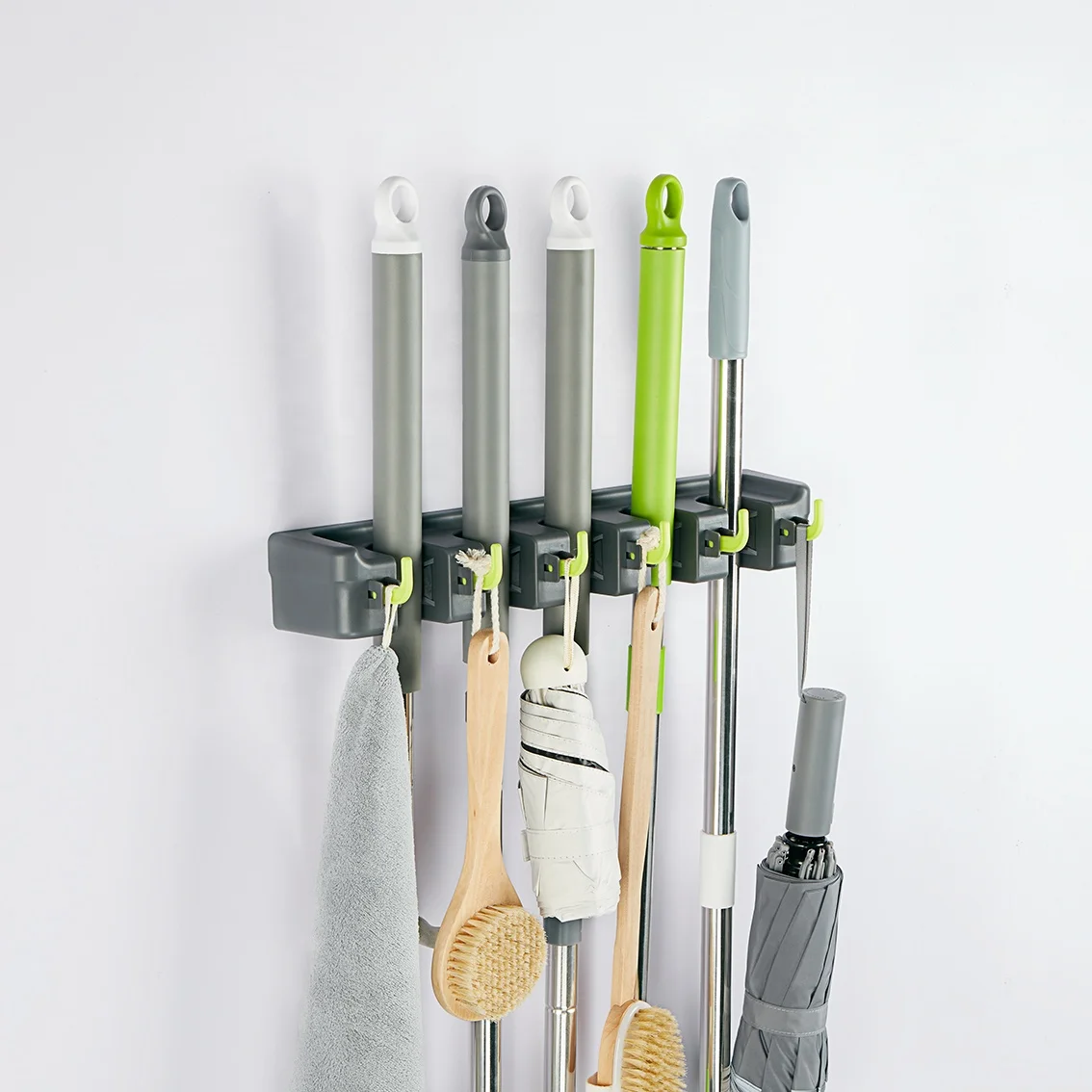 Wall Mounted Storage Organizer  Wall Mount Organizer Mop And Broom Holder