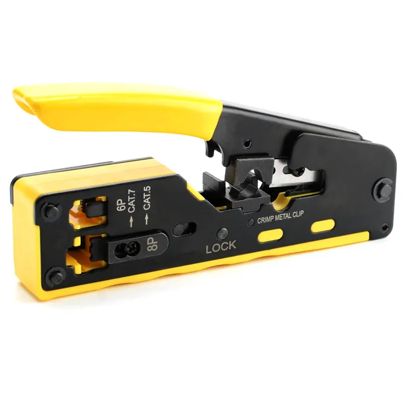 multi function cat5e cat6 cat7 Crimper rj11 RJ12 RJ45 pass through network cable pliers ez crimping tool