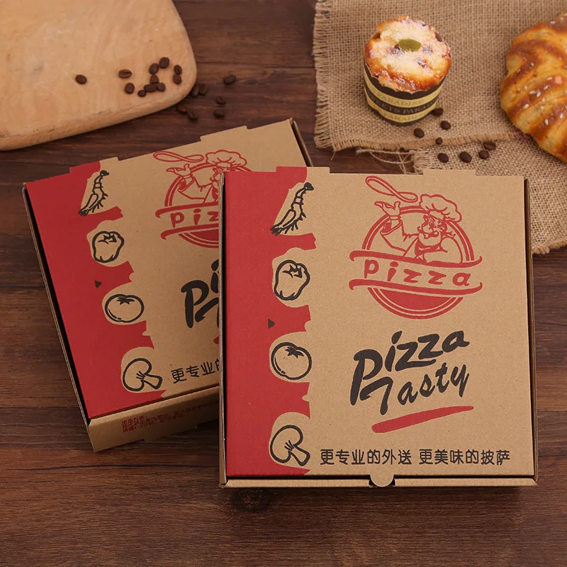 Various Sizes Cheap Pizza Packing Box With Logo Manufacturer of Corrugated Biodegradable Custom Pizza Box
