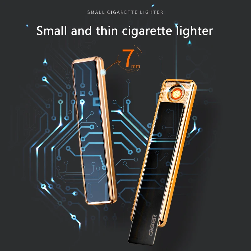 YQ 016 thin touch rechargeable flameless electronic cigarette usb lighter
