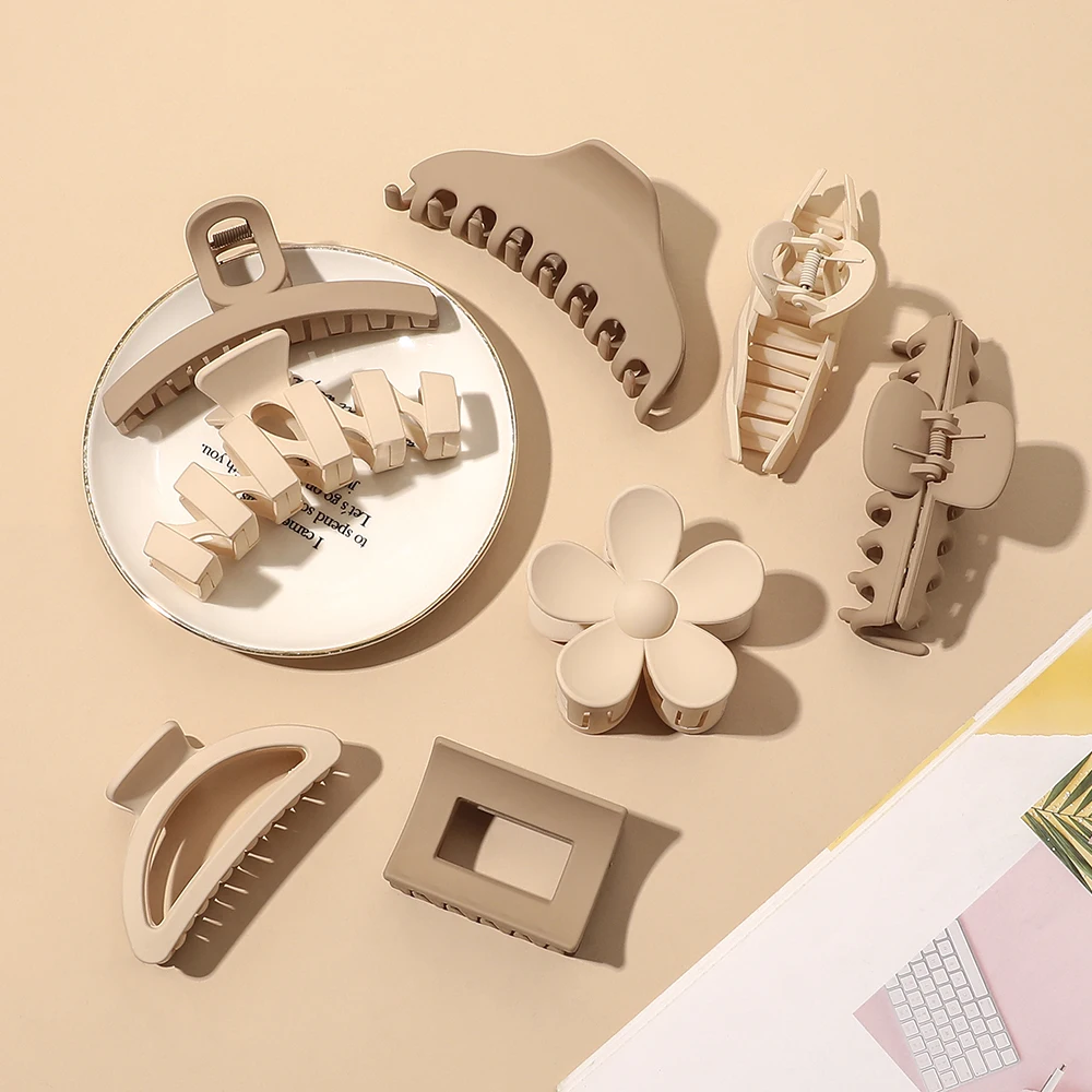 2023  Large Hair Claw Clips Nonslip Big clamps Perfect Jaw Matte hair clips for Women and Thinner hair styling