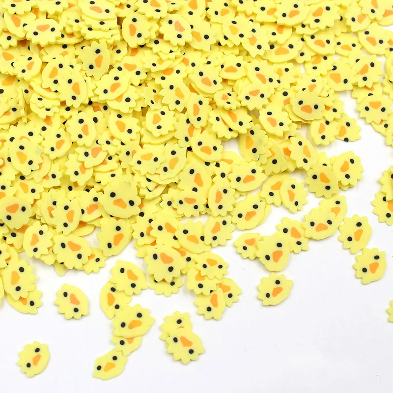 Yellow Cute Duck Suitable for Nail Art Painting Soft Pottery Polymer Clay Jewelry Ornaments