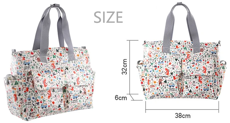 Hight Quality Customized Big Waterproof Baby Essential Mum Diaper Bag