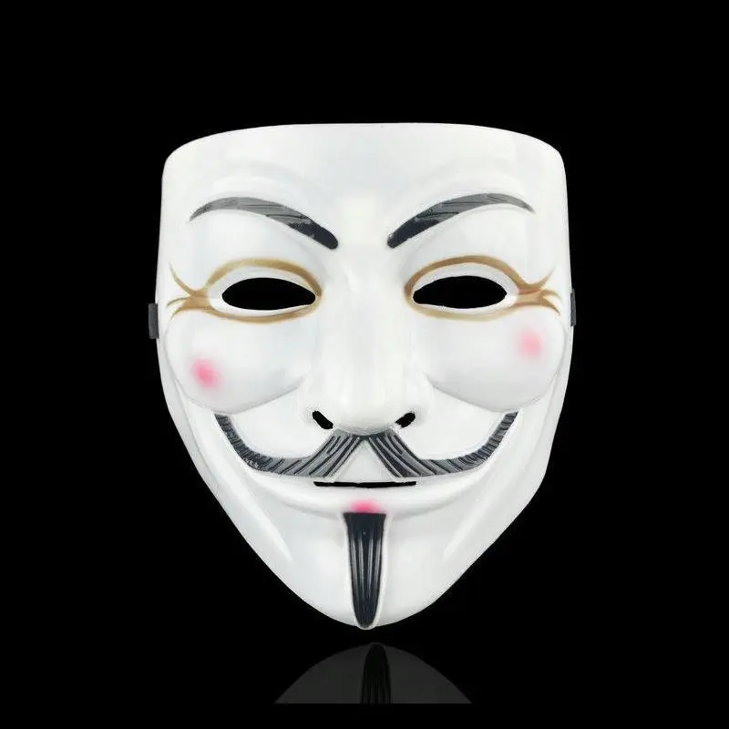 Movie Cosplay V for Vendetta Hacker Mask Anonymous Guy Fawkes Halloween Christmas Party Gift for Adult Kids Film Theme Mask
