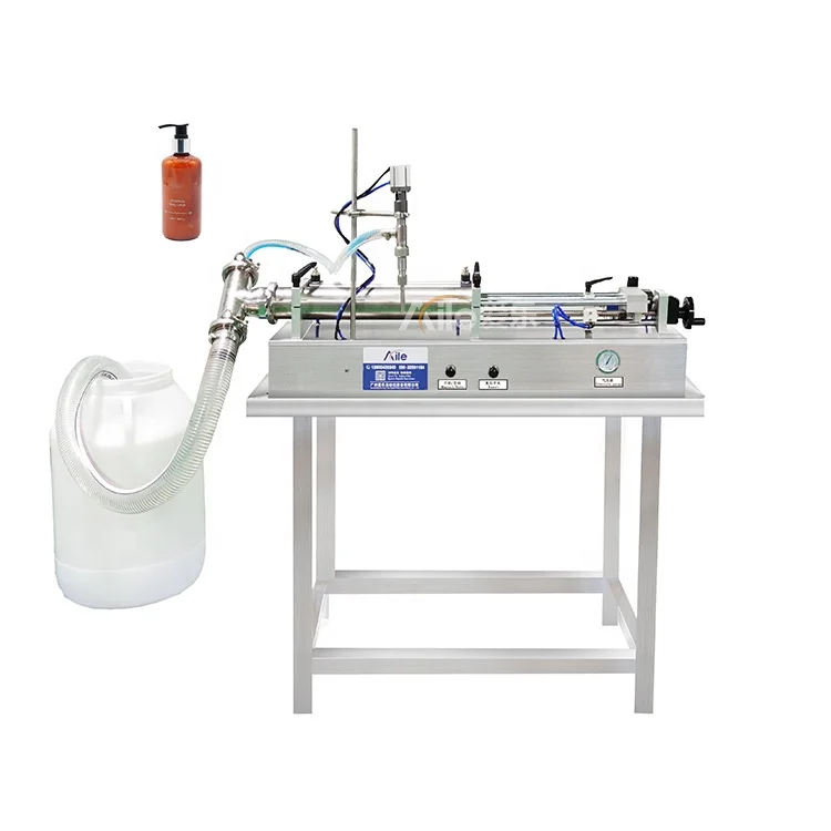 easy control semi-automatic horizontal self-suction filling machine for body lotion facial cream Shower Foam