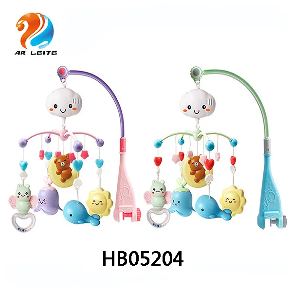Лидер продаж, музыкальная ручная работа, детский мобиль для успокоения, высокое качество, детская кроватка, колокольчик с проектором и светом