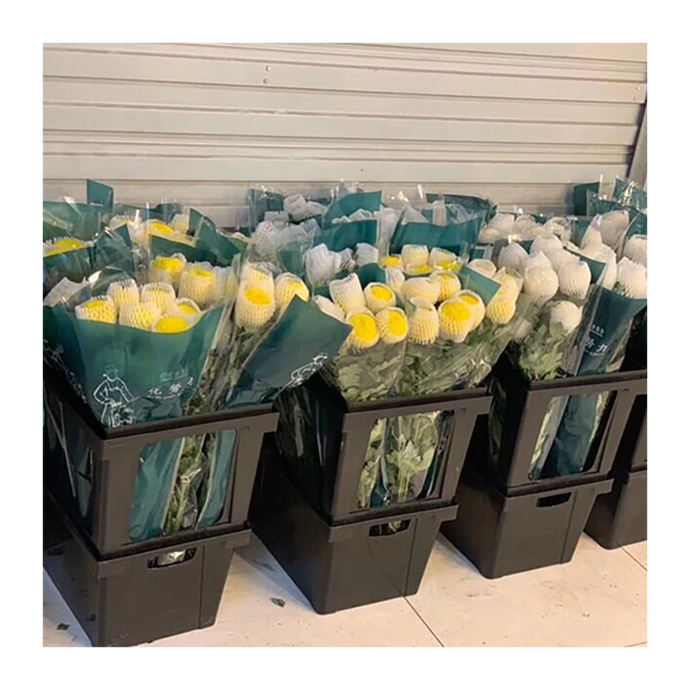 foreside multiple size European style plastic flower display bucket for flower stand rack