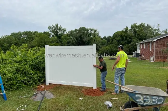 6*8FT Vinyl PVC Plastic Privacy Fence Panels for Home Farm Garden Fencing