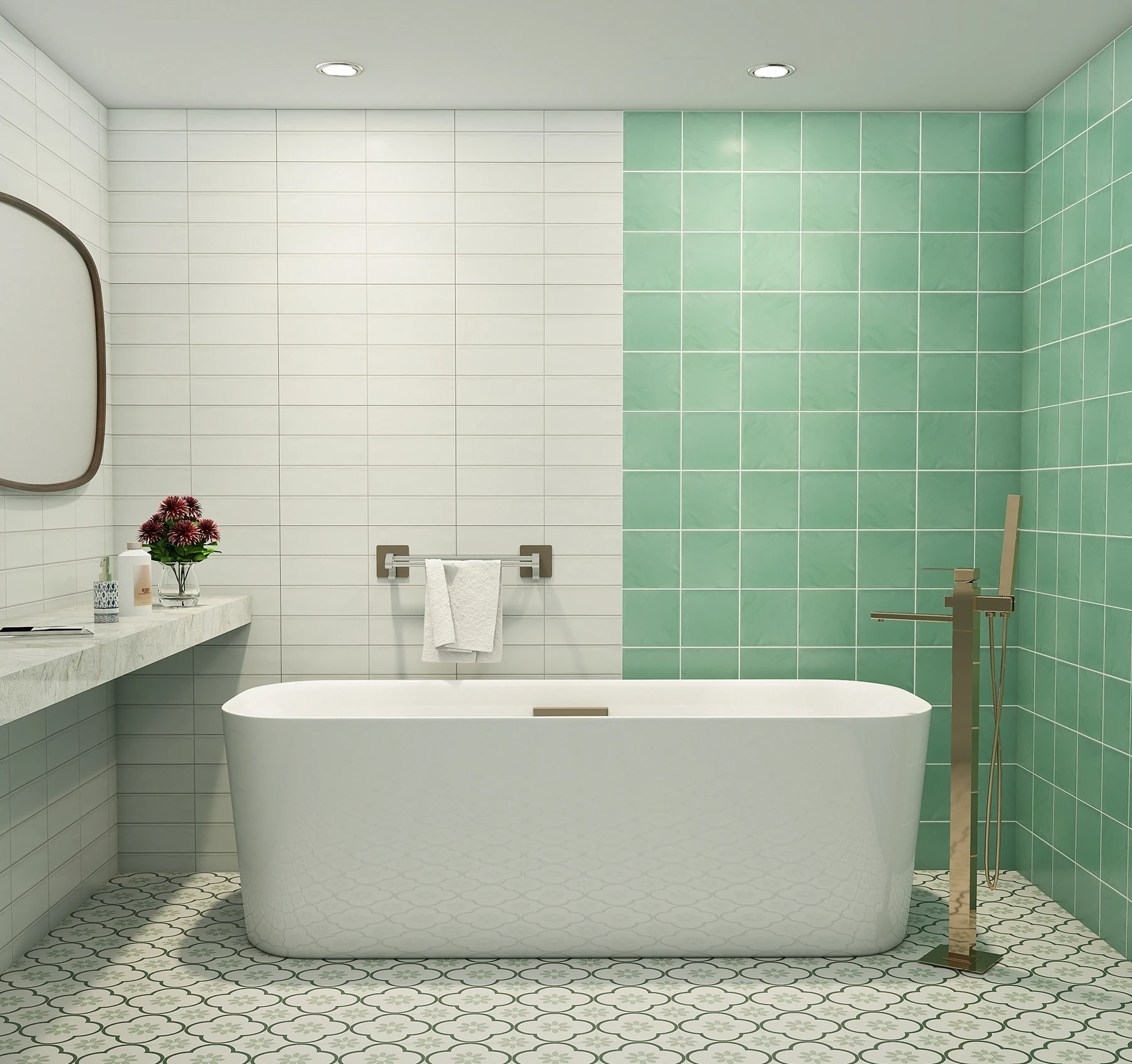 3D inkjet superior subway tile wavy edge surface kitchek bathroom home decoration cermaics tiles