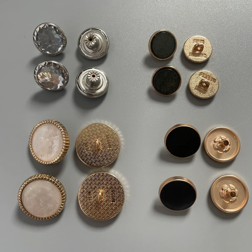 High Quality Custom Logo Embossed Metal Jeans Button For Clothes